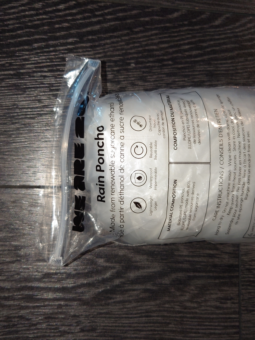 Official FIFA 2026 - Rain Poncho - Clear. Branded "We Are One"
